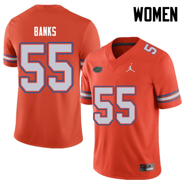 Jordan Brand Women #55 Noah Banks Florida Gators College Football Jerseys Orange